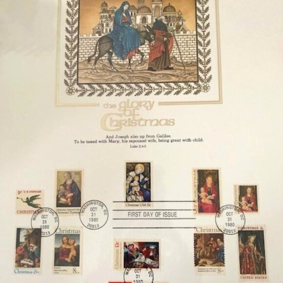 The Glory Of Christmas First Day Issue Stamp Album Assortment of Stamps 1980 - Picture 3 of 7